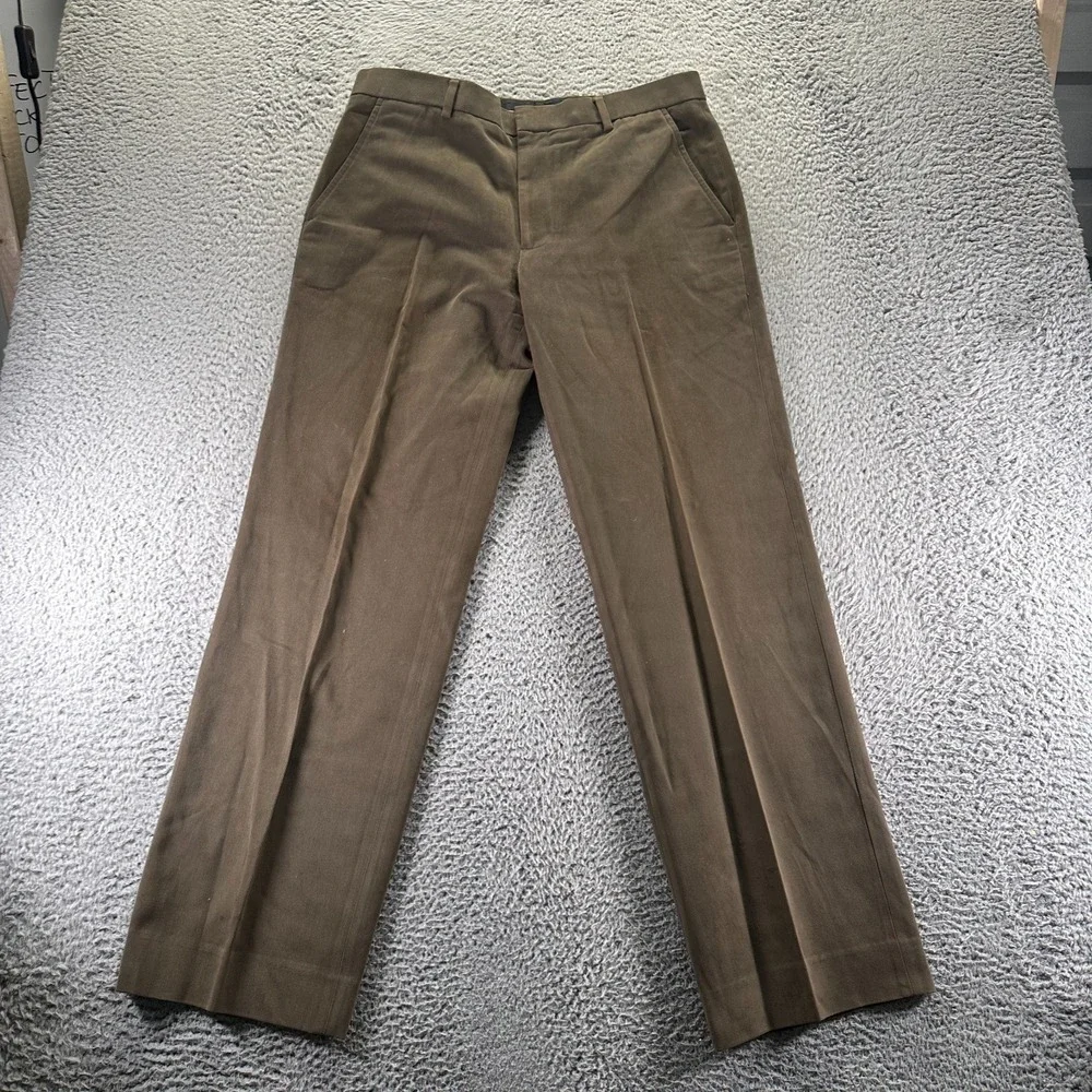 Banana Republic Pant Mens‎ 33x32 Brown Cotton Dress Straight Leg Formal Business